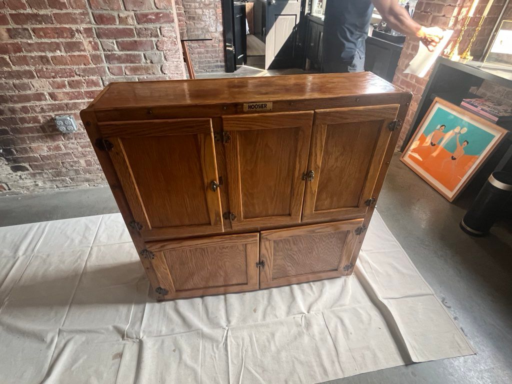 Stained cabinet, finished with polyurethane 