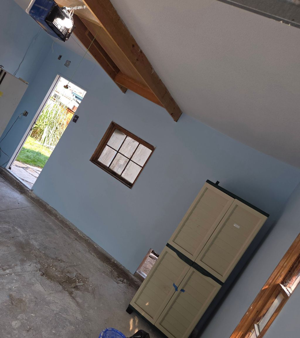 garage after painting and repair 