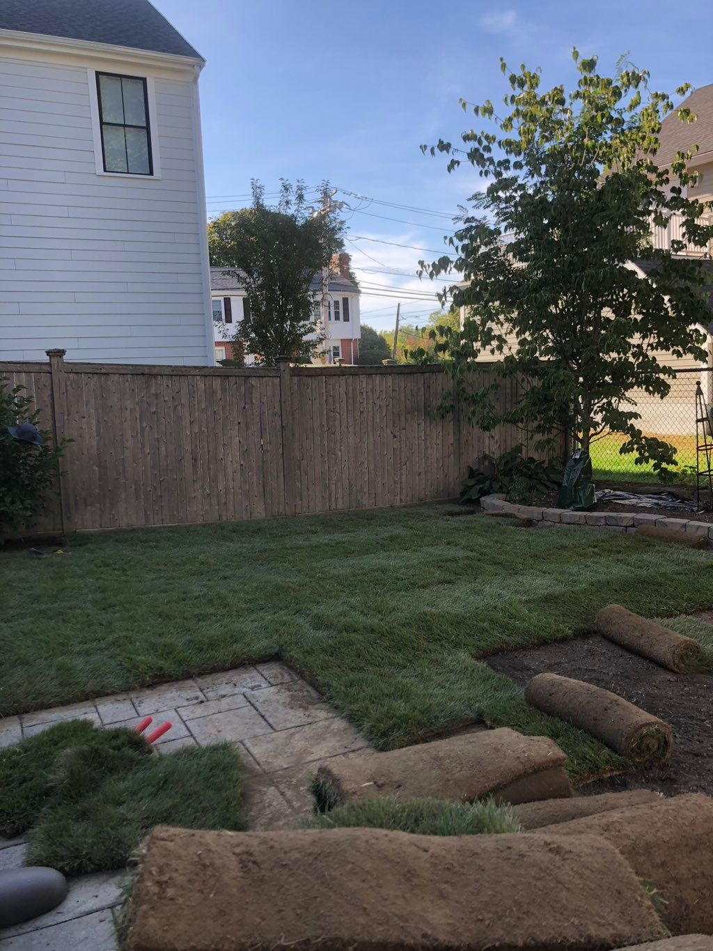 Sod installation in West Roxbury MA