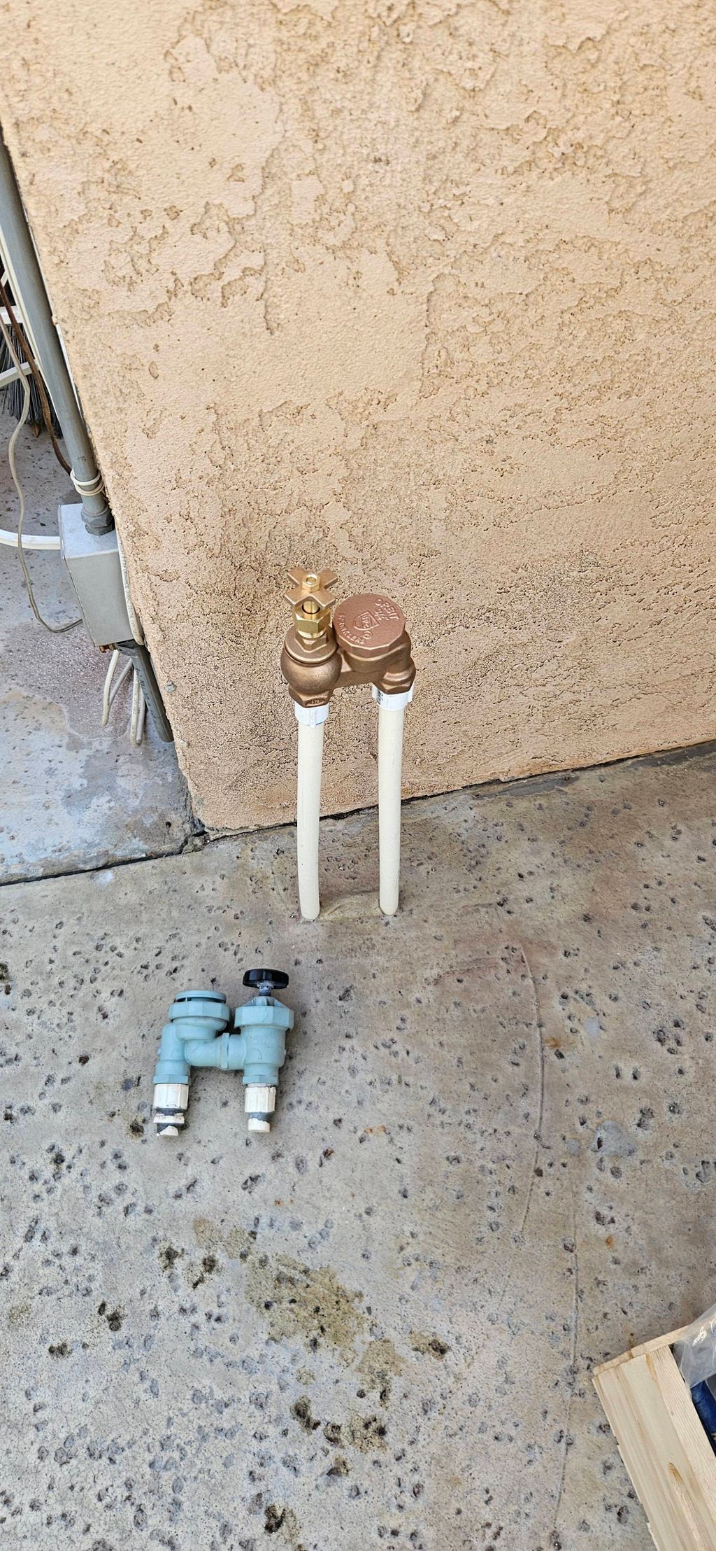 replacing damage orbit valve to a brass orbit valv