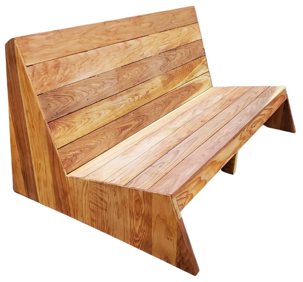 6' redwood outdoor bench