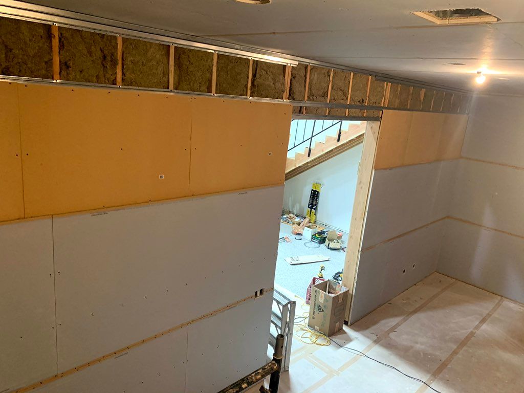 Installation of insulation, wrestling channel, sou