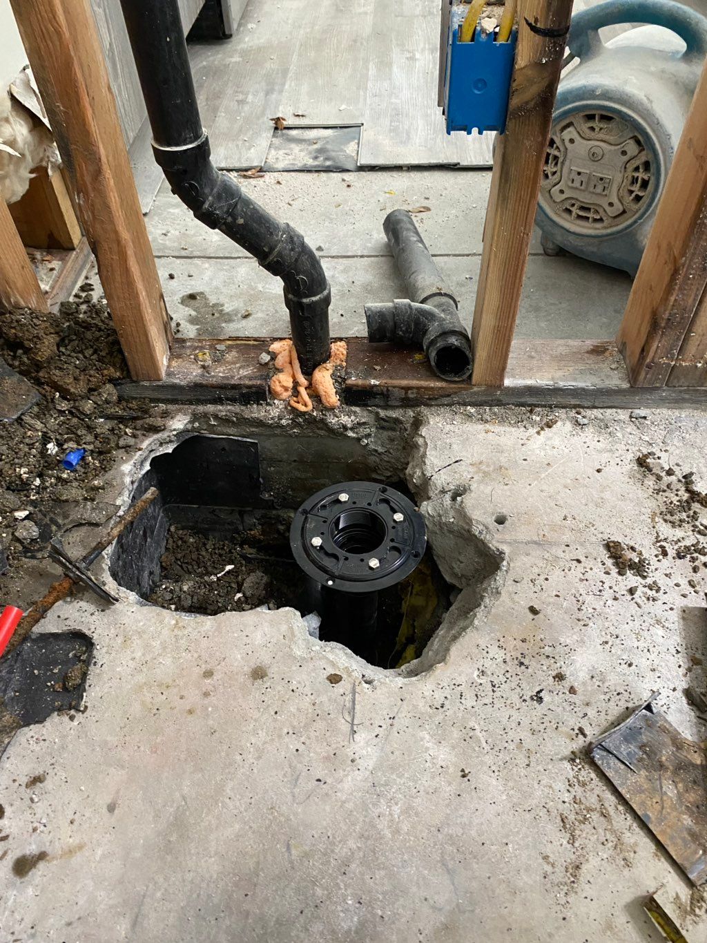 Rough in 2 inch shower drain 