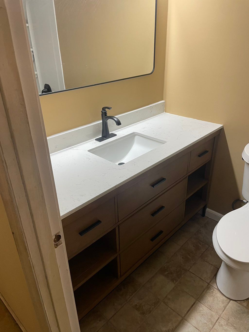 New vanity and mirror. 
