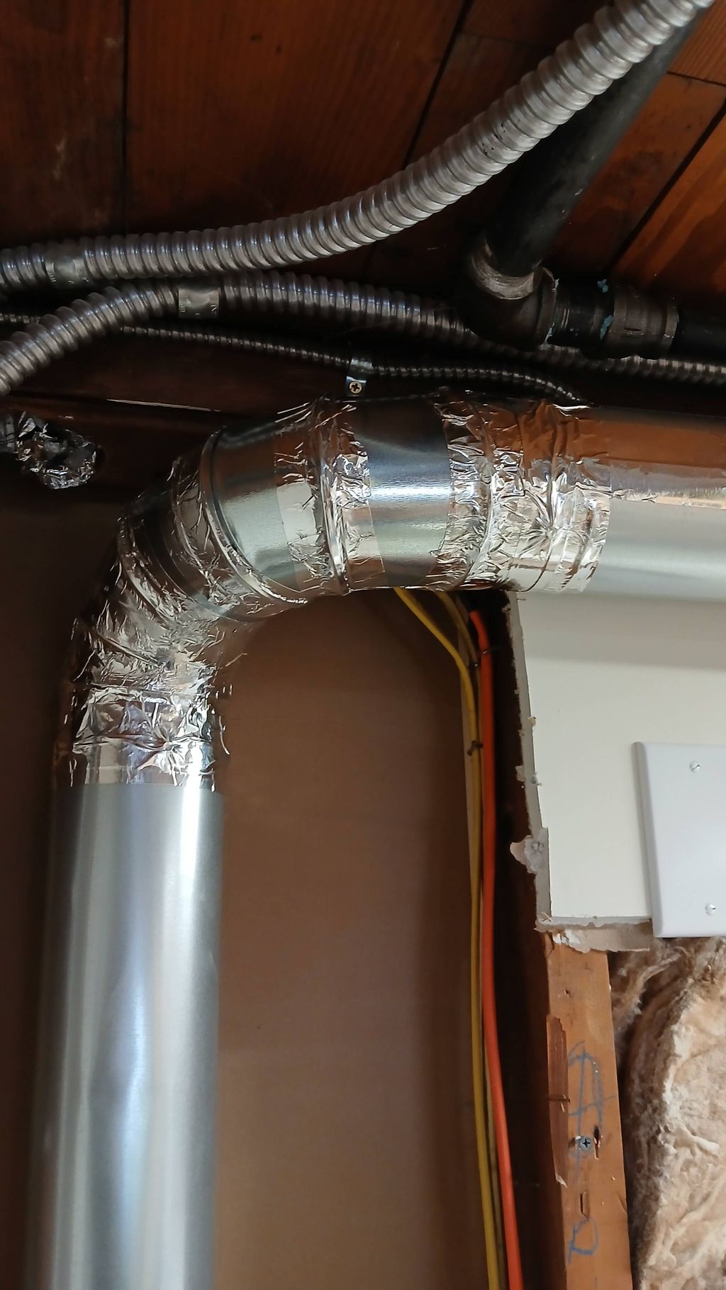 Dryer ventilation system fully installed and ready