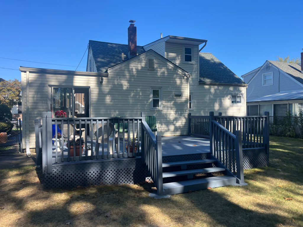 Deck’s repaired and painted.
