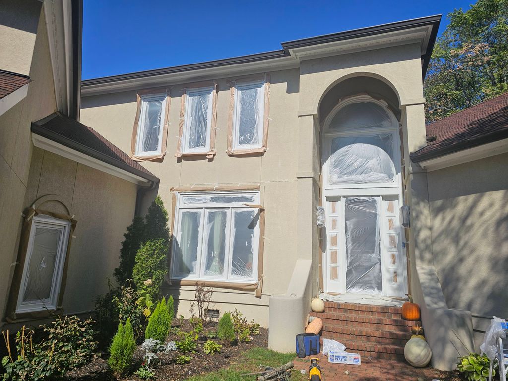 Exterior painting of windows and doors 
