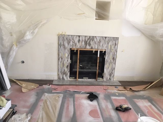 Tile around Fire Place