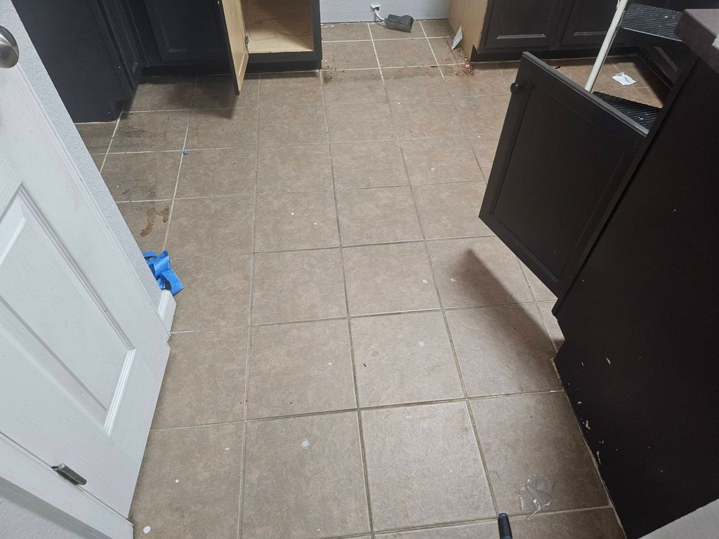 Job of removing tile and grout
