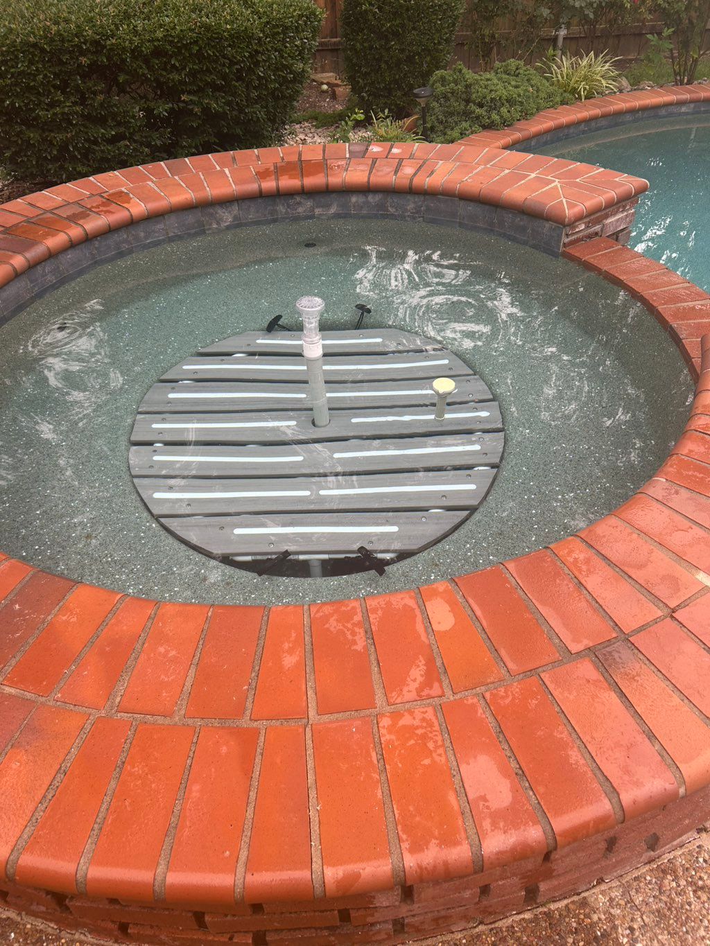 Custom hot tub deck
