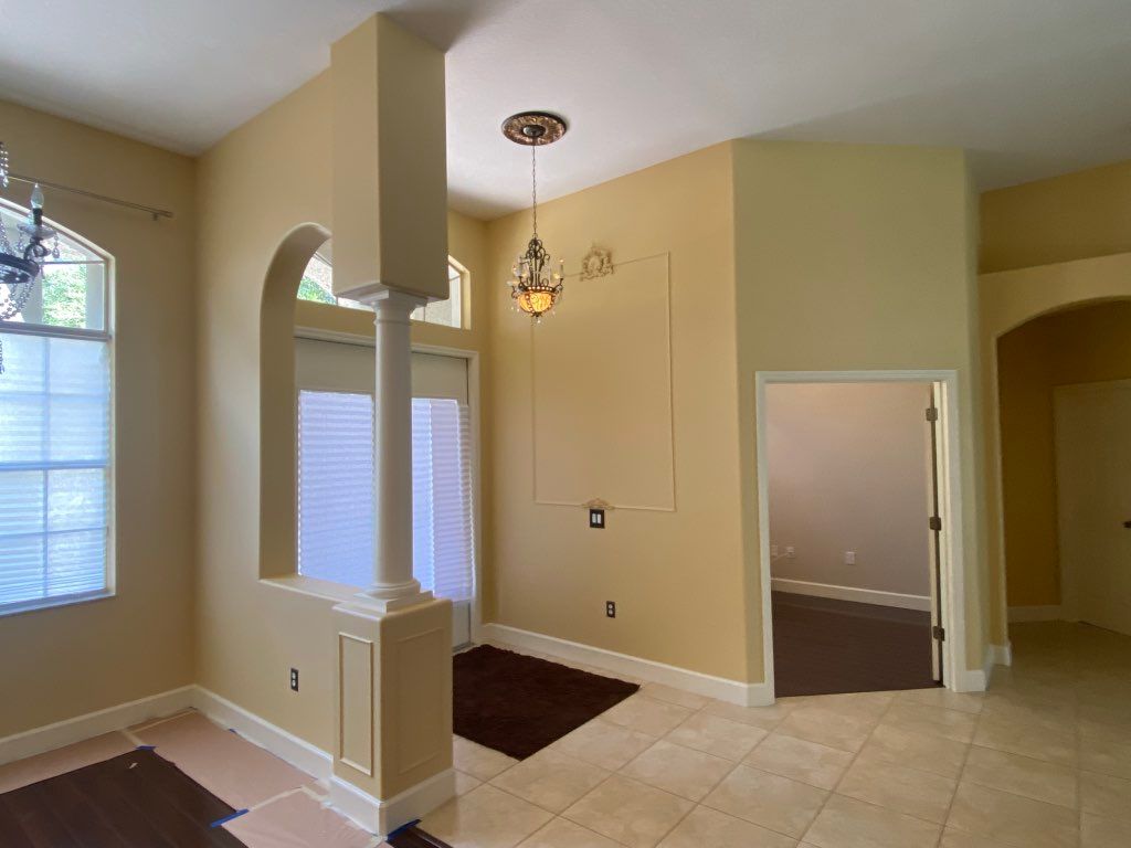 After painting the interior walls and trim of this