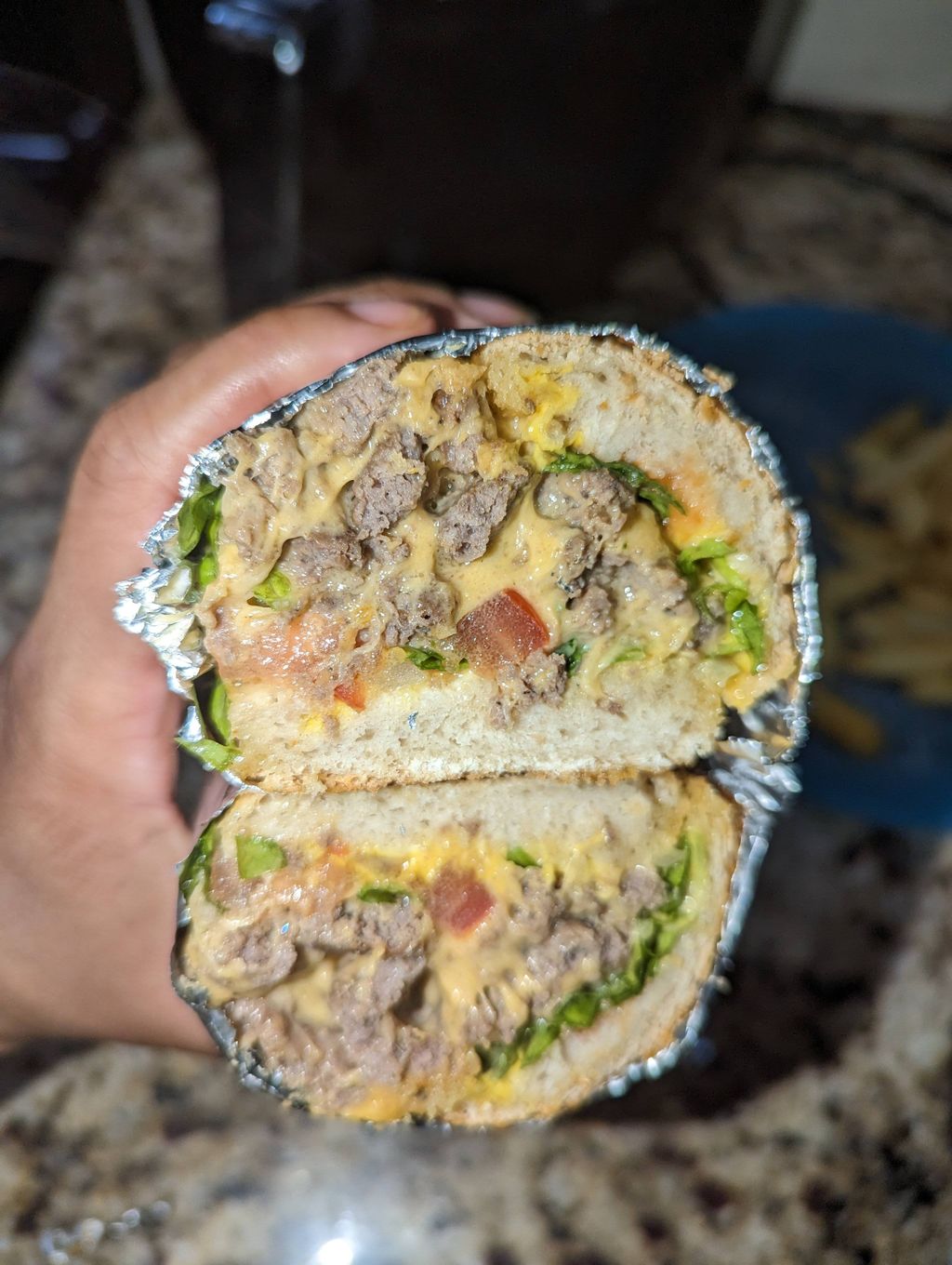 Chopped Cheese on homemade hoagie