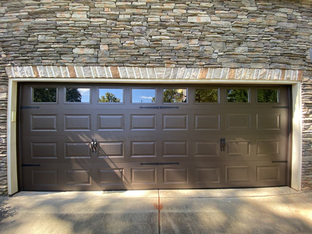 Brand New 18'x7' Double Car Door In Dark Brown w/ 