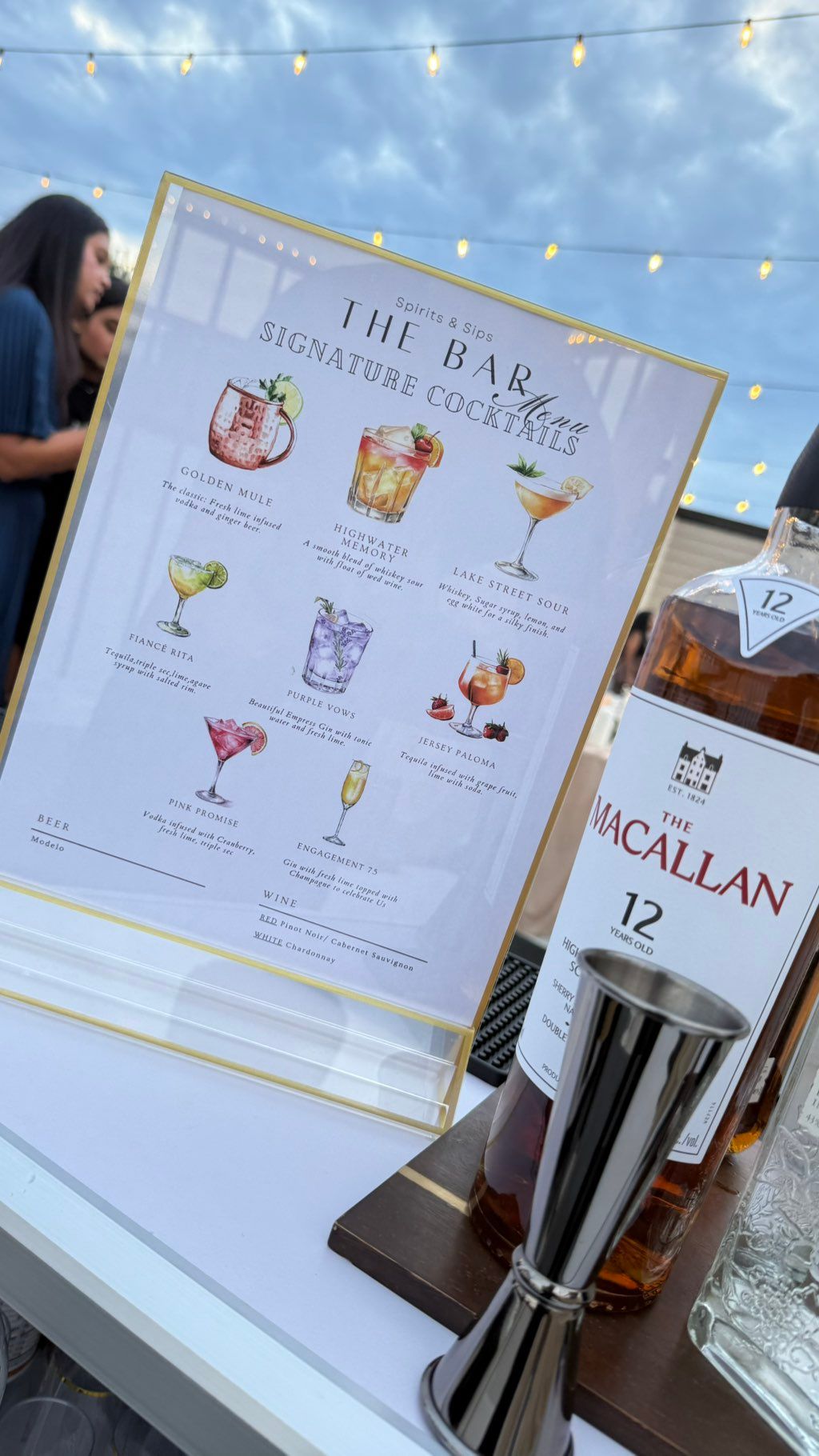 Custom cocktail menus designed for every event 