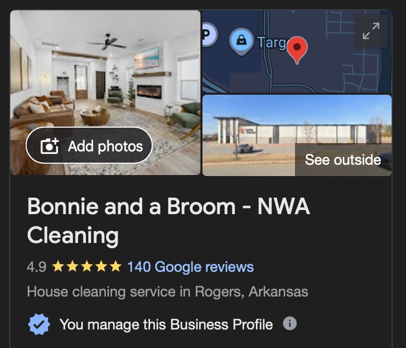 Our Google Business Profile with ~140 5-star revie