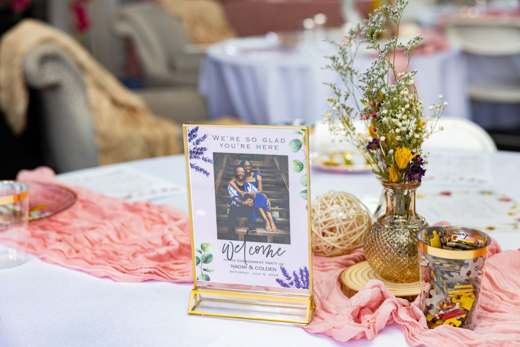 Tablescape, featuring dried wildflower bouquet and