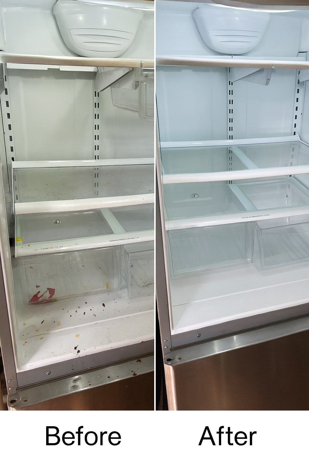 Fridge Cleaning Before & After – Sparkling clean r