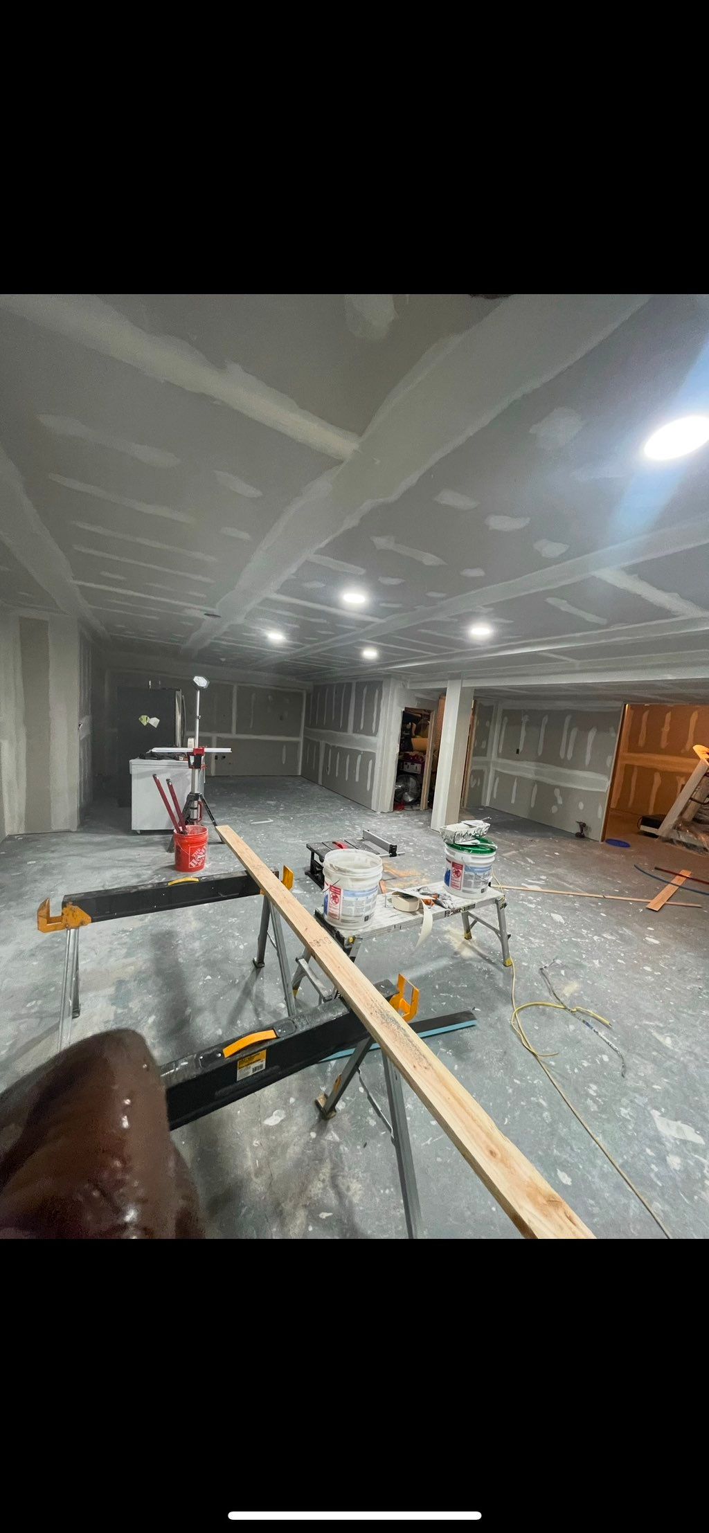 Basement drywall finishing 