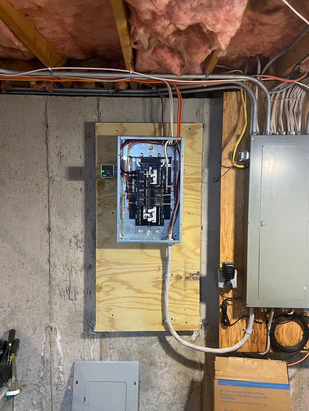 Sub panel install 