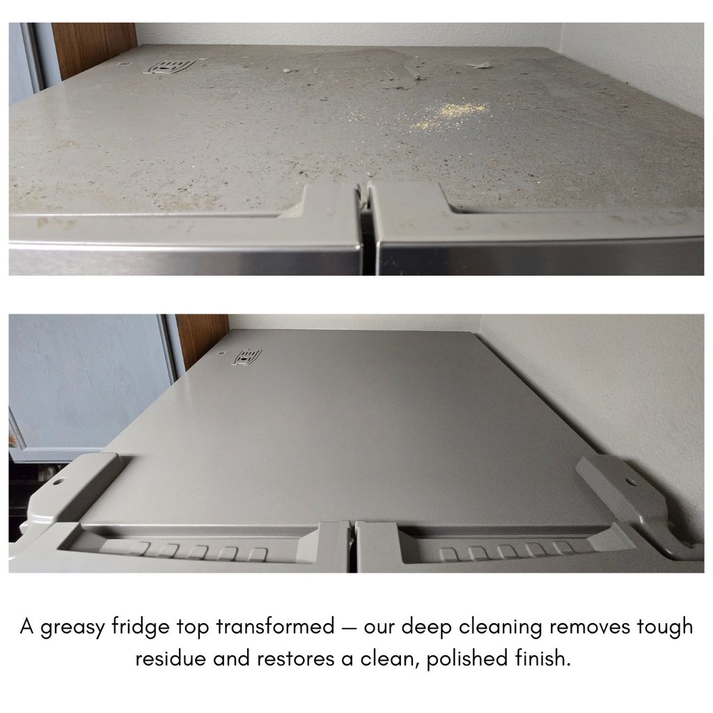 Refrigerator top detailed cleaning