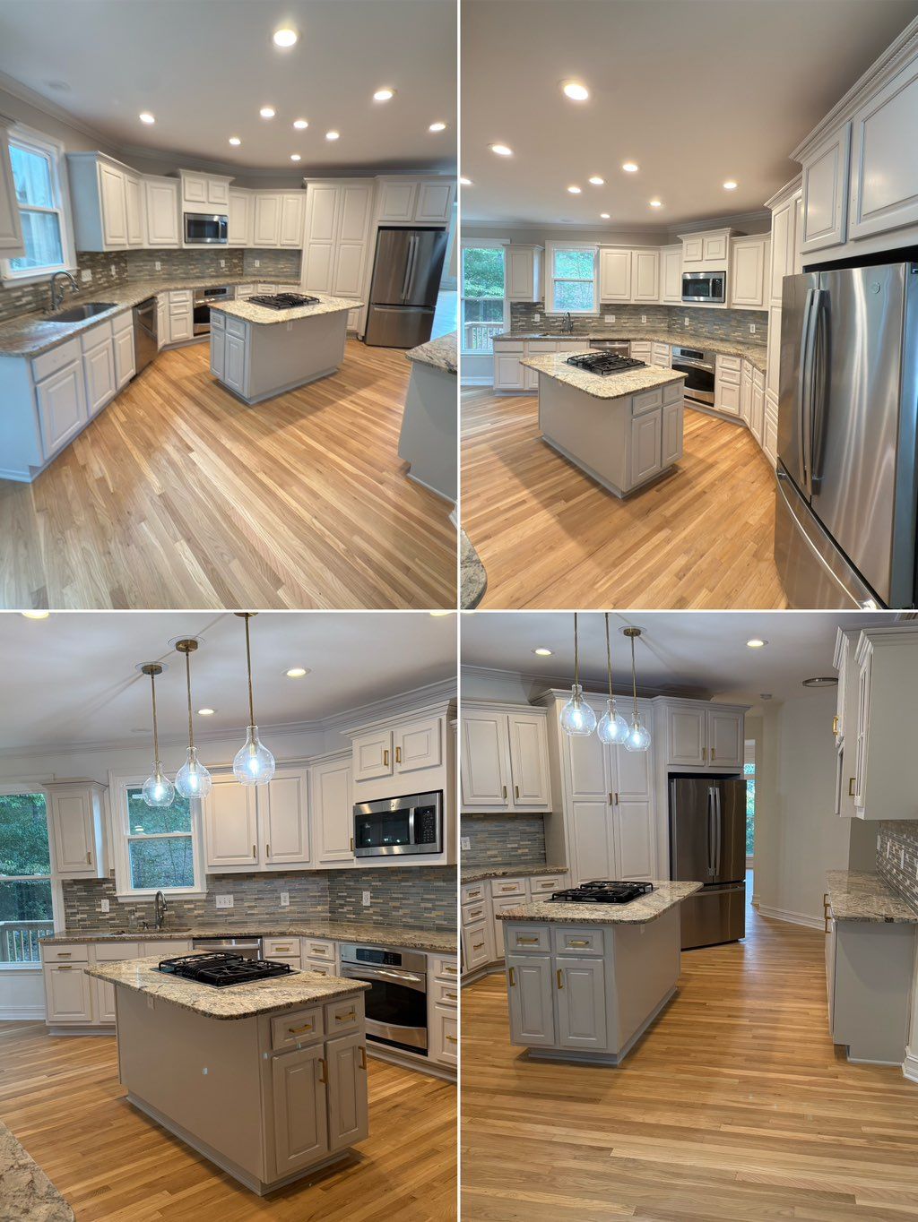Installed Pendant Light above Island 