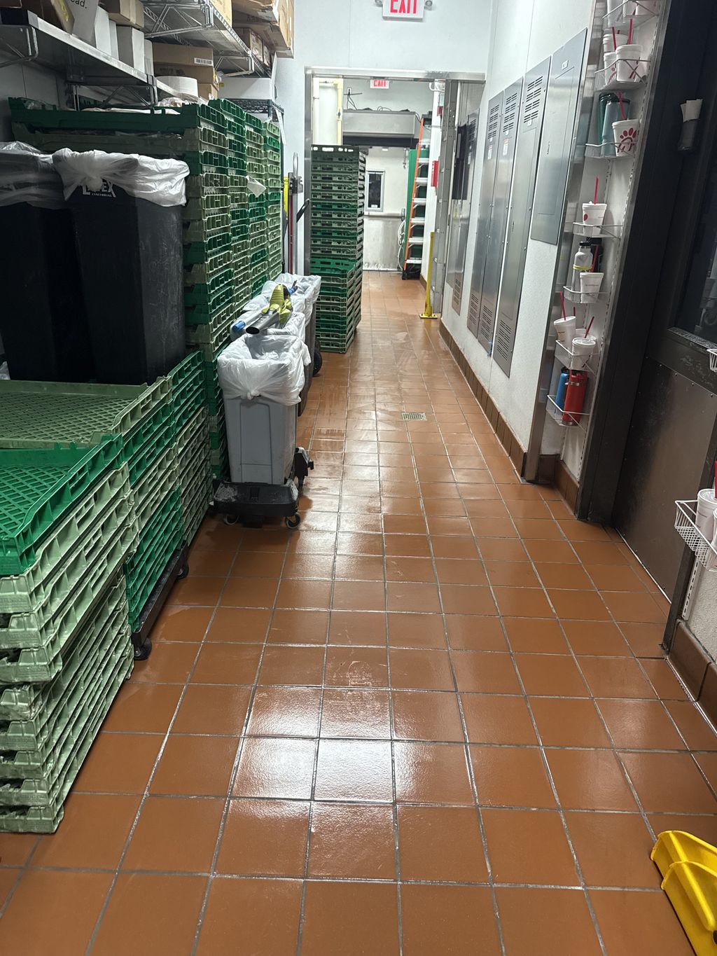 Commercial floor cleaned