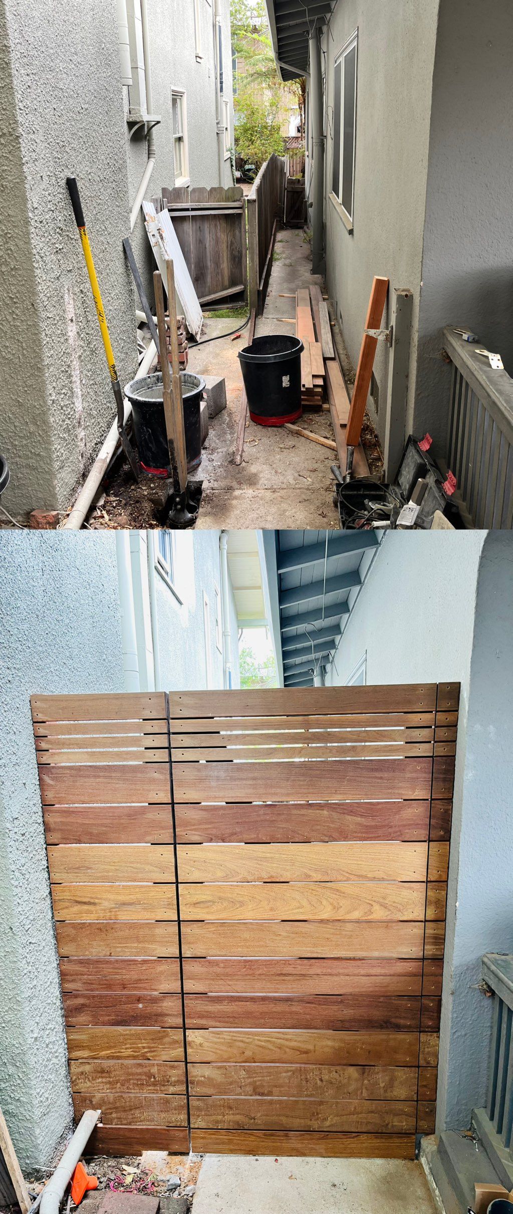 Ipe wood gate