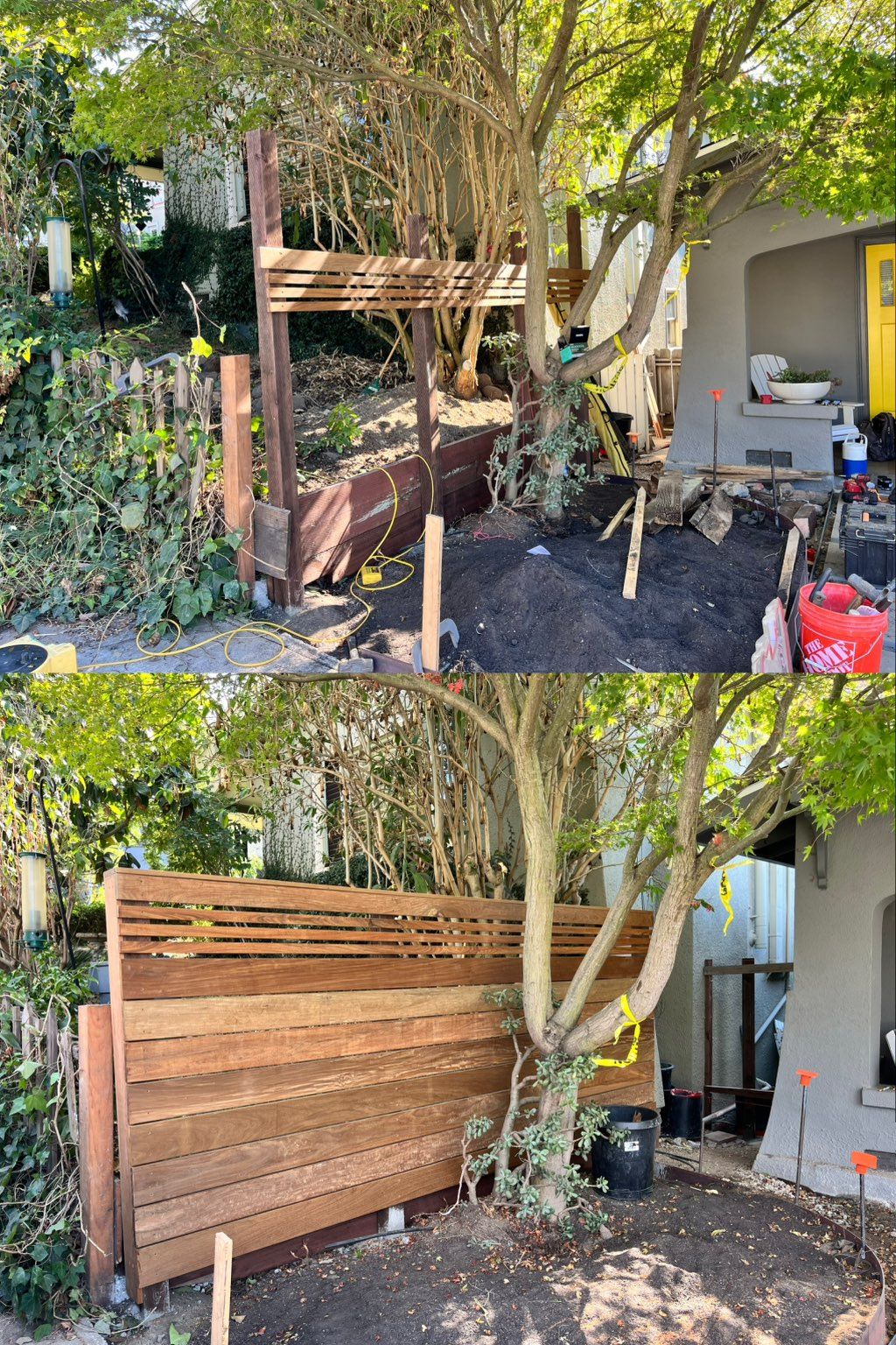 Ipe wood fence 
