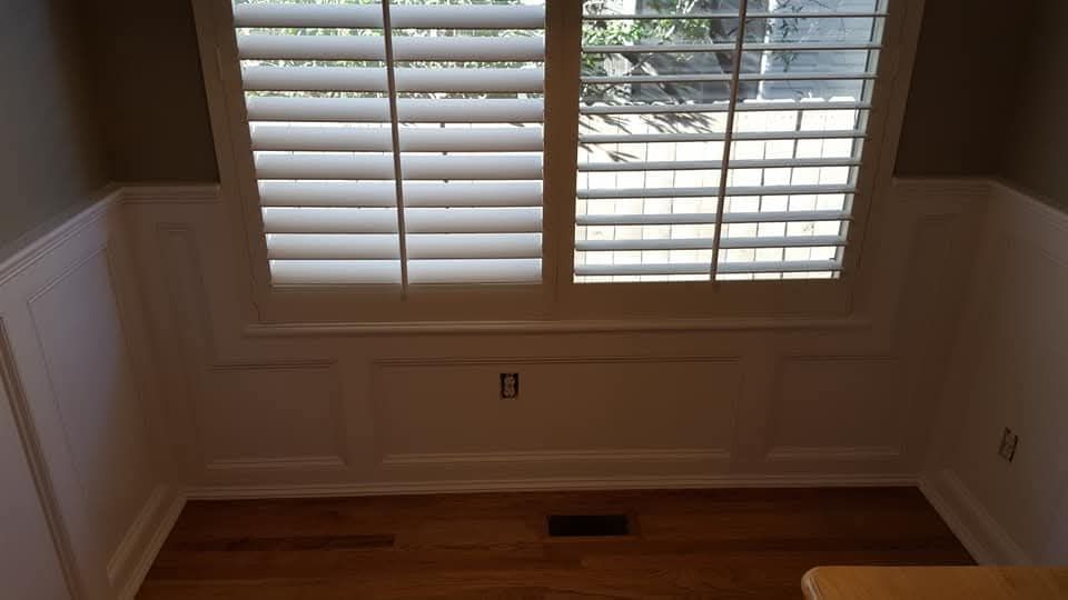 Wainscoting aded in a dining room