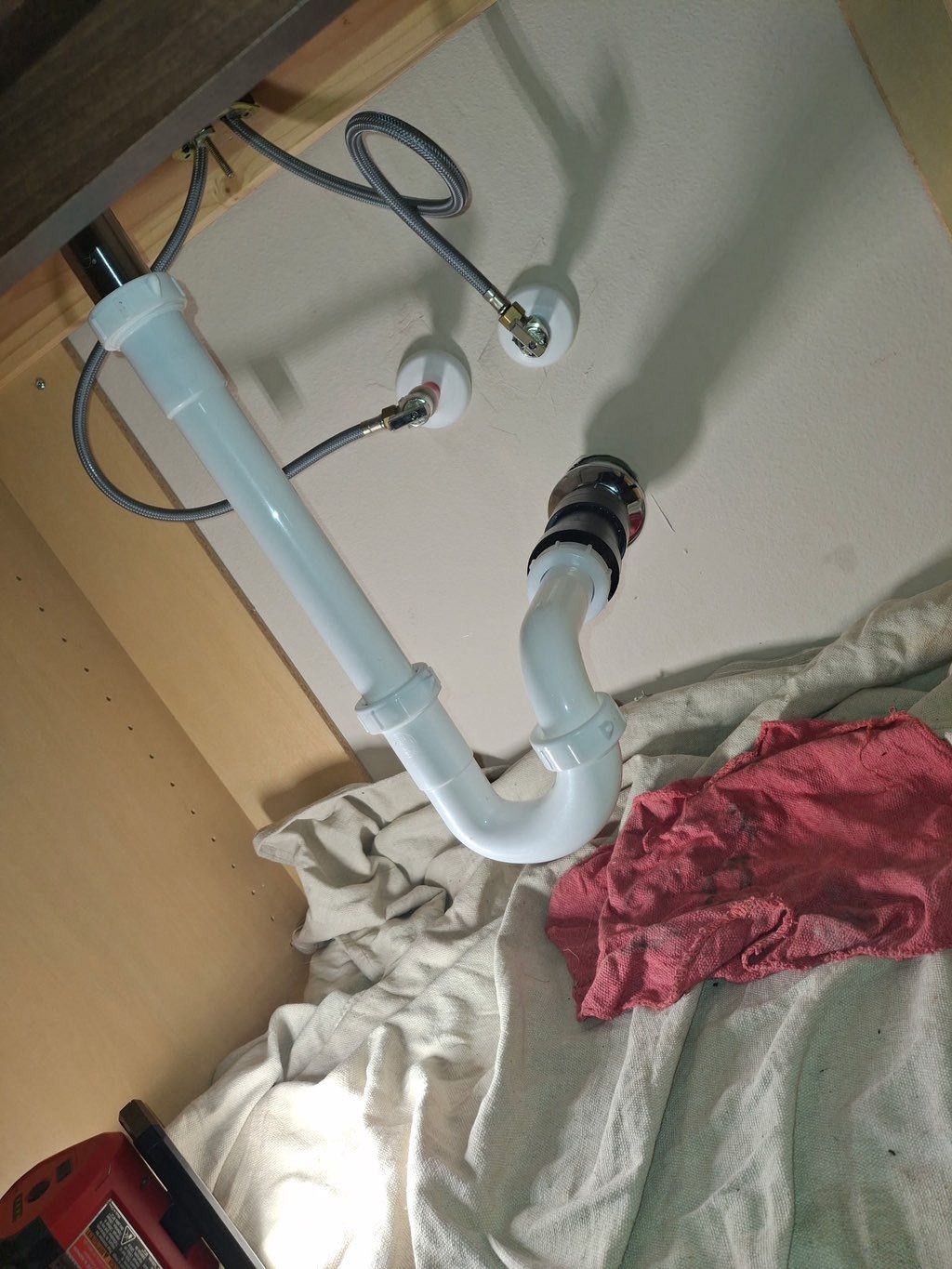 After- installed new pvc ptrap 