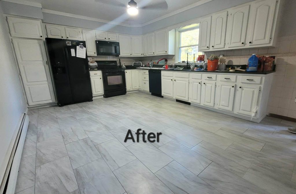 Johnstown tile floor installation.