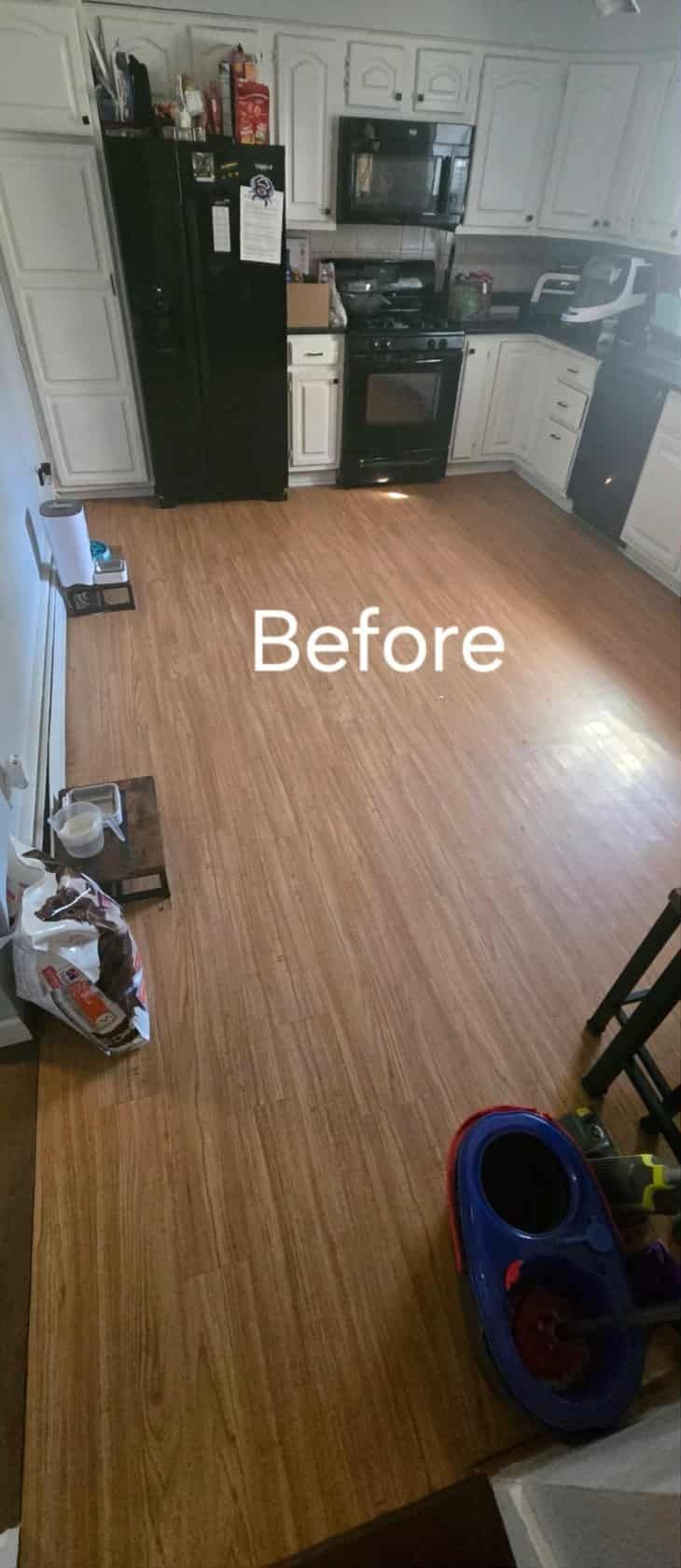 Johnstown vinyl floor tearout.