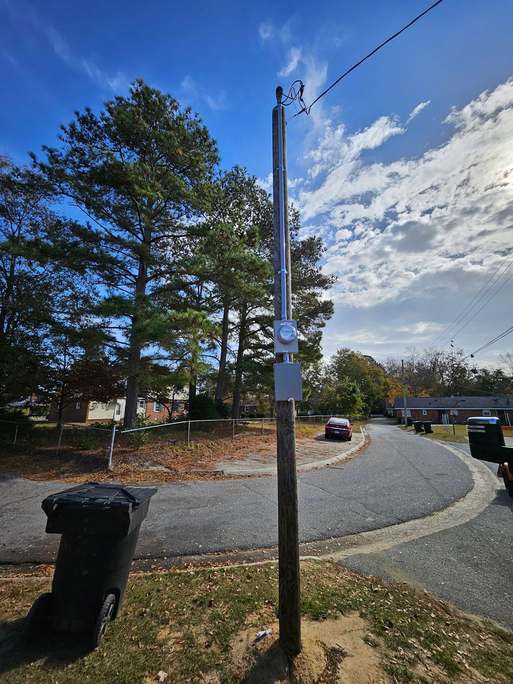 Camera Light poles with 100A meter and panel 