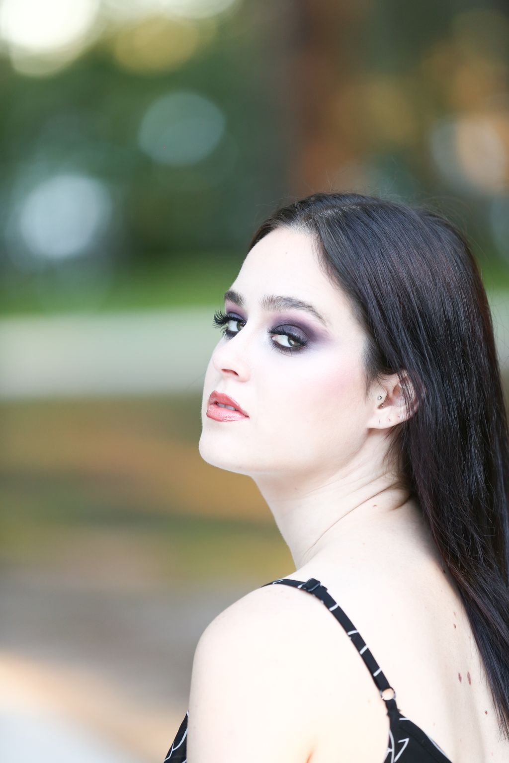 Smokey Eye Nude Lip Fall Photoshoot