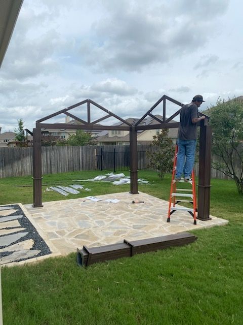 gazebo build and porch shade install part 1