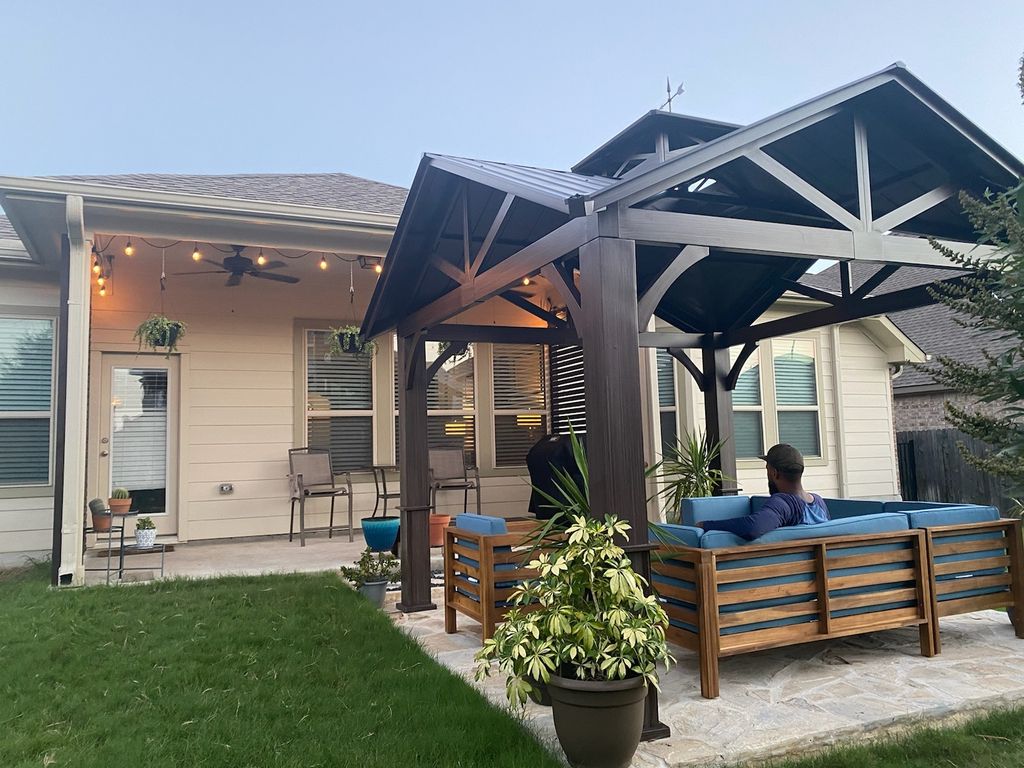 gazebo build and porch shade install part 4