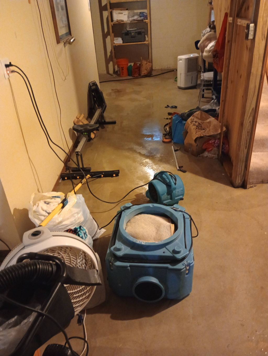 wet basement we dry them and clean them