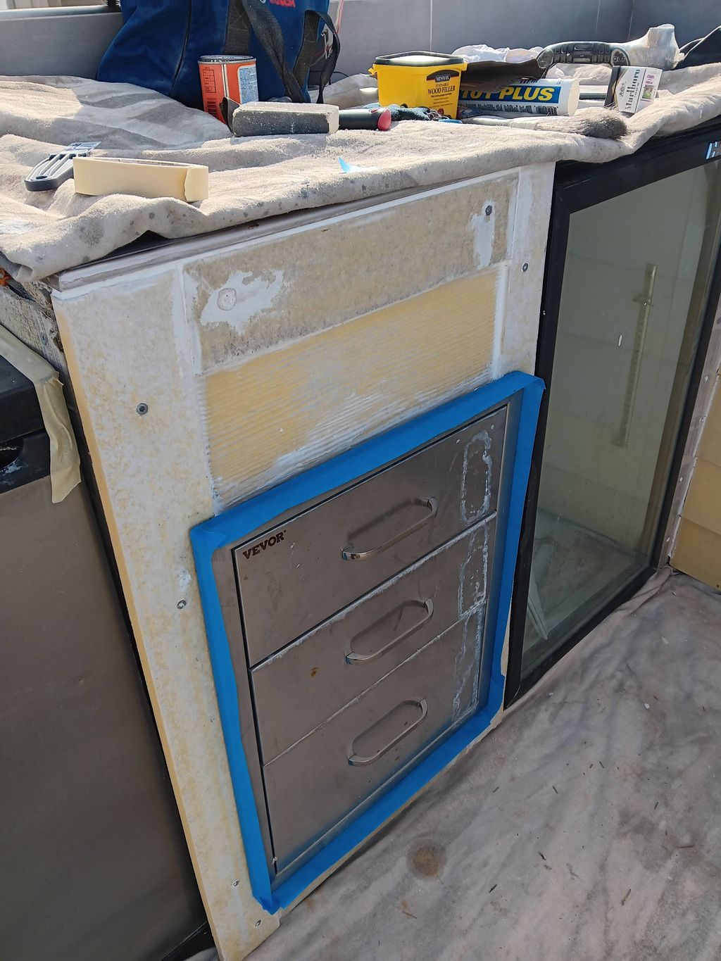 more before pics of terrible caulking  I had to cu