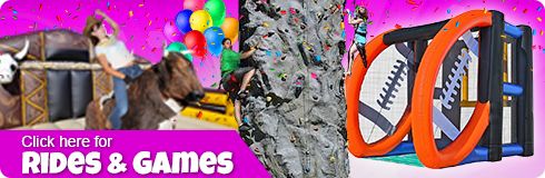 Rock Climbing Wall, Mechanical Bull & More!