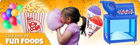 Cotton Candy, Popcorn, & Snow Cones