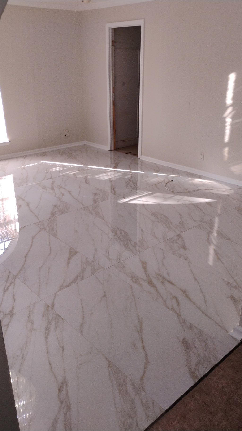 New tile flooring and fresh coat of paint