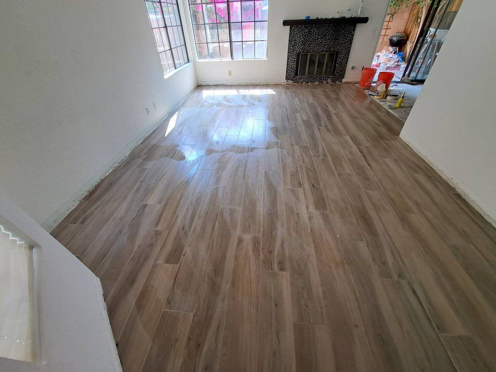 the final result. Grouting and cleaning