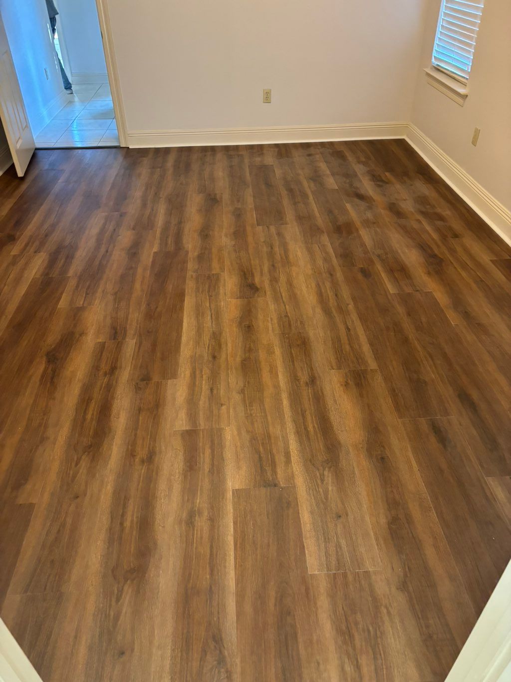 We installed the vinyl plank flooring  in three ro