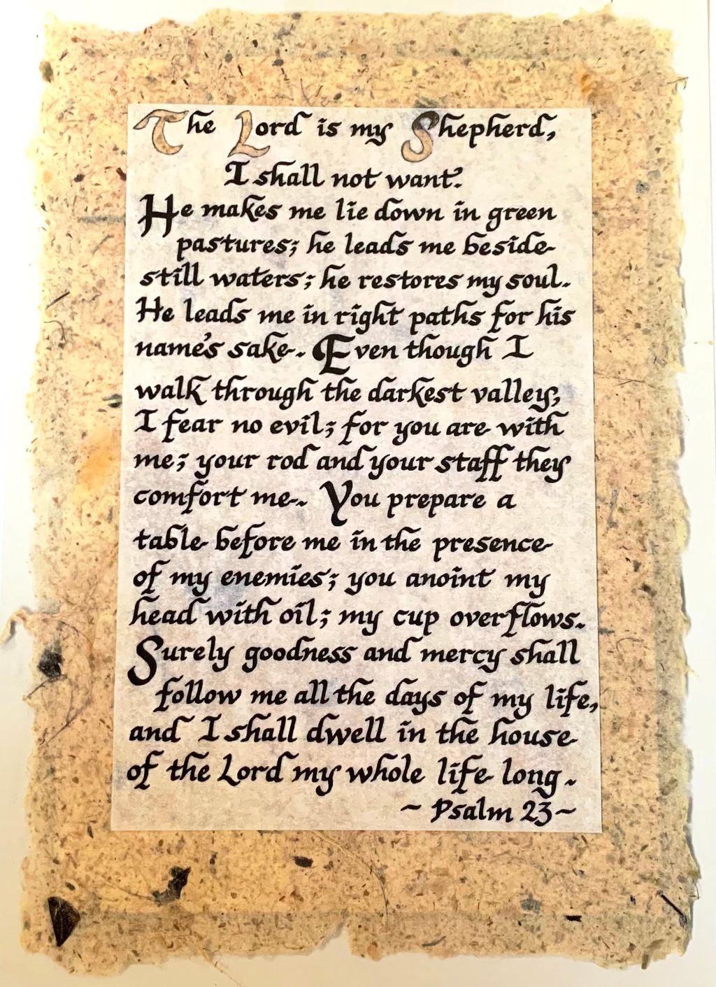 Custom scripture to be Framed