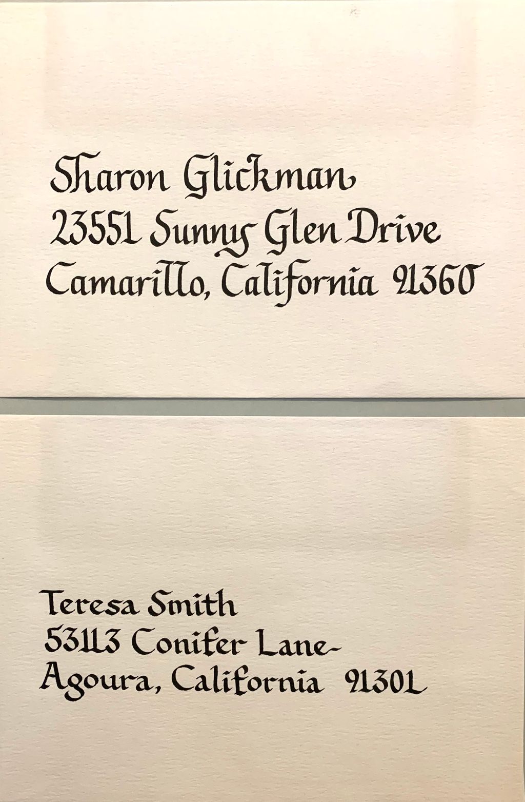 2 Styles of Calligraphy to choose from