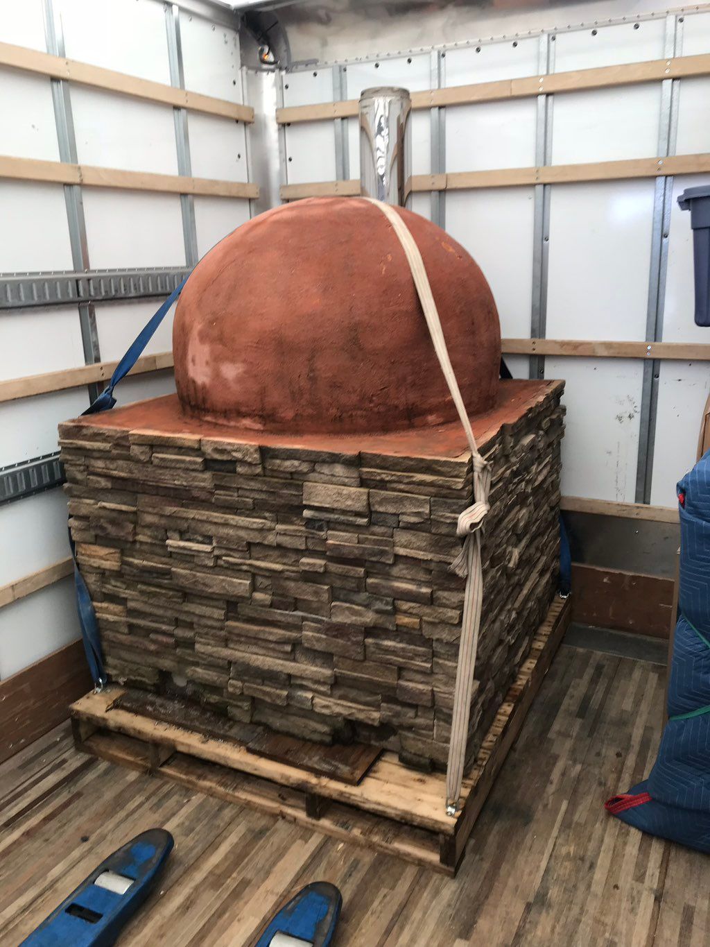 Massive pizza oven. Thousands of pounds brought fr