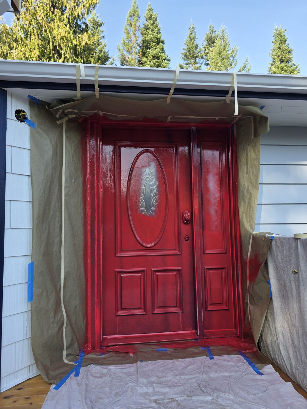 Process of front door color change