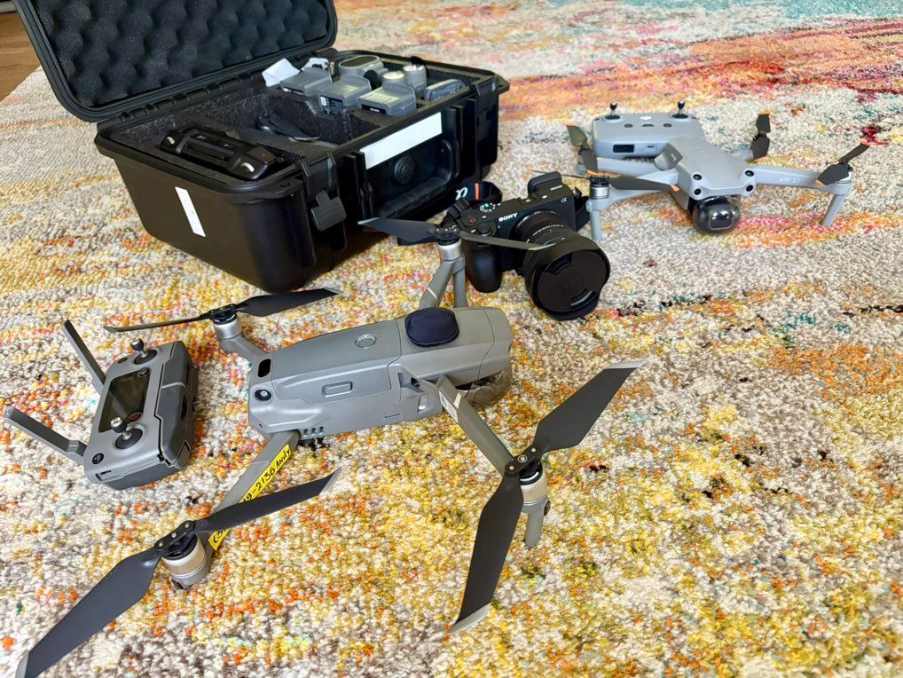 DJI Mavic 2 Pro, DJI Air 2S and Sony a6700
