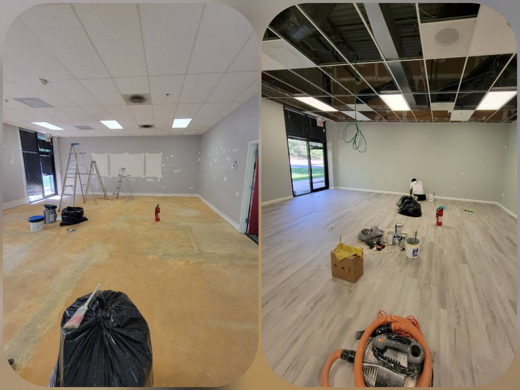 painting building and changing floor and trim✌️