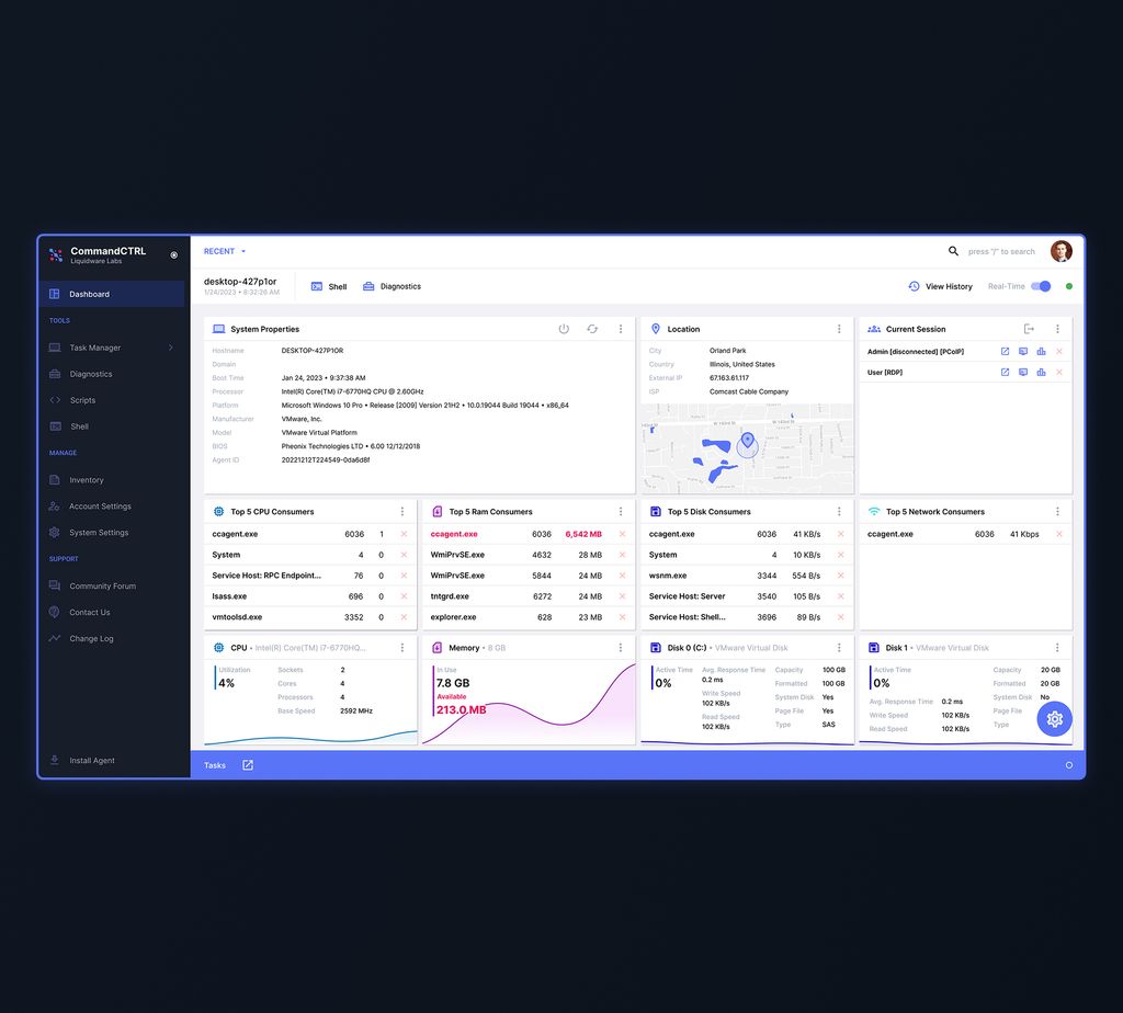 Modernized the CommandCTRL app with a cleaner UI, 